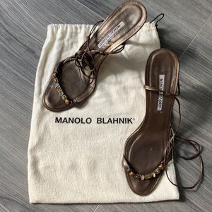 Manolo Blahnik Wrap Heels